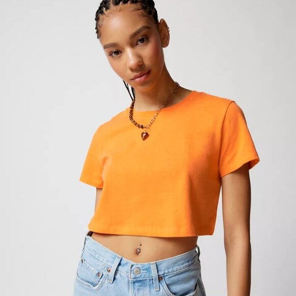 NWT Urban Outfitters Best Friend Easy Fit Orange Tee - Picture 6 of 6